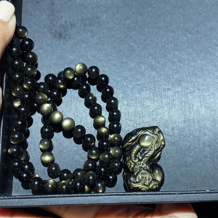 黑曜岩颈饰未镶嵌旭**升