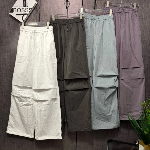 【SHUWO】深圳南油春夏新款工装裤直筒休闲百搭宽松阔腿可抽绳速干