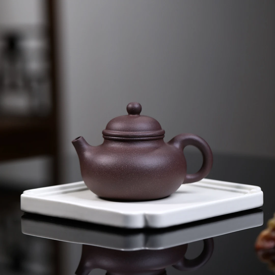 雪涓宜兴原矿紫砂皮青紫容天壶泡茶200cc左右