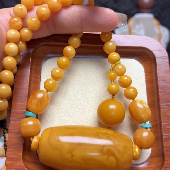 蜜蜡未镶嵌颈饰项链