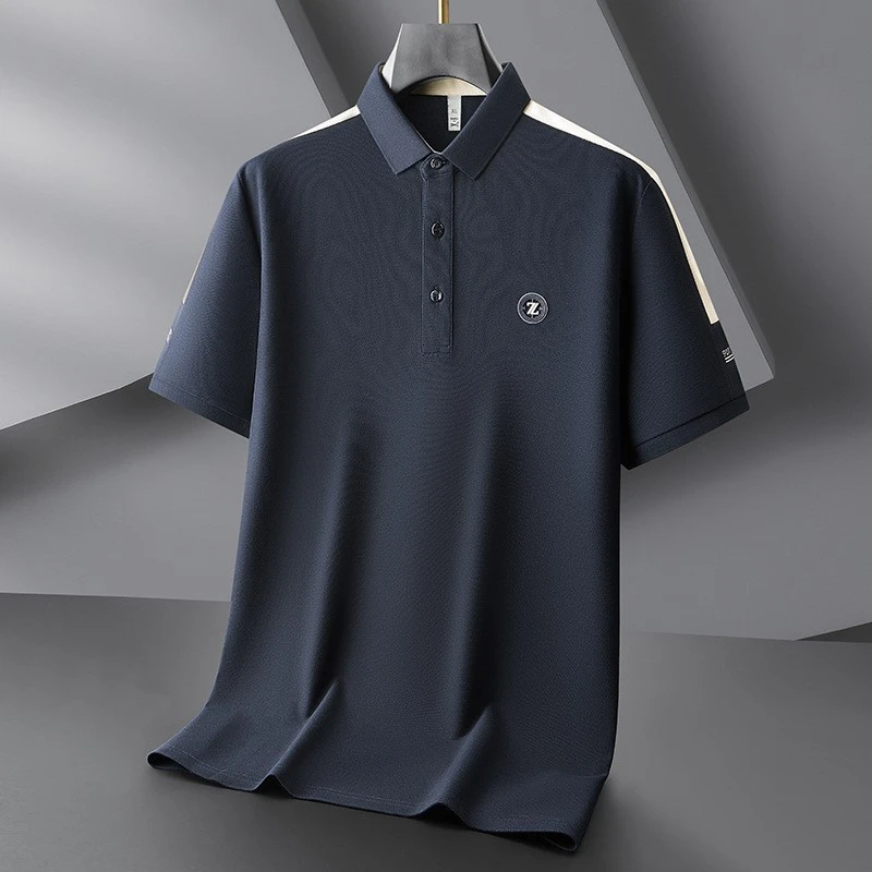 【大码男装】2025高尔夫短袖polo衫男士加肥大棉质夏装时尚休闲