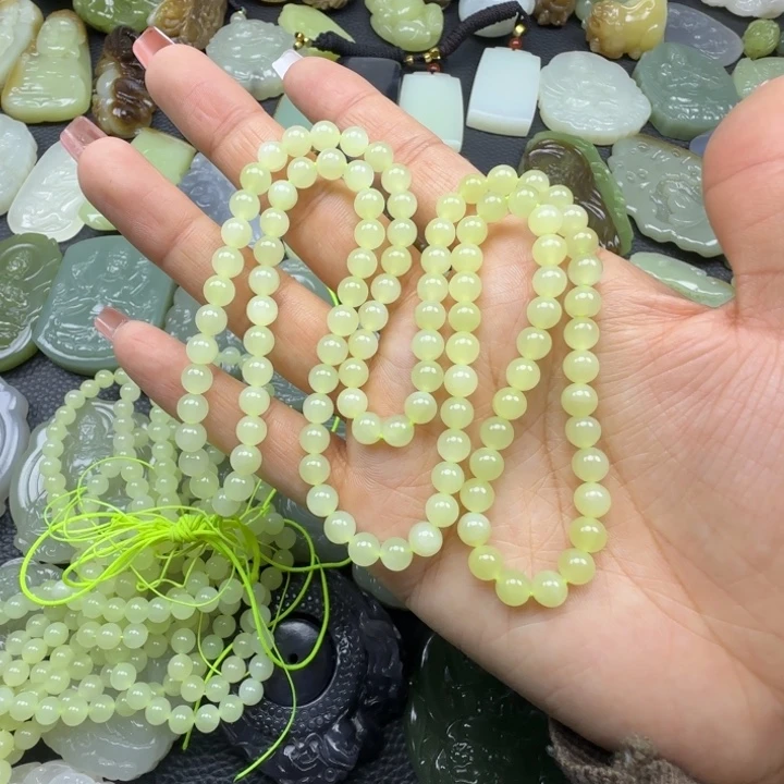 和田玉未镶嵌颈饰108卡6