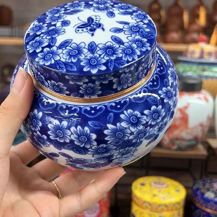 瓷片茶叶罐密封罐陶瓷