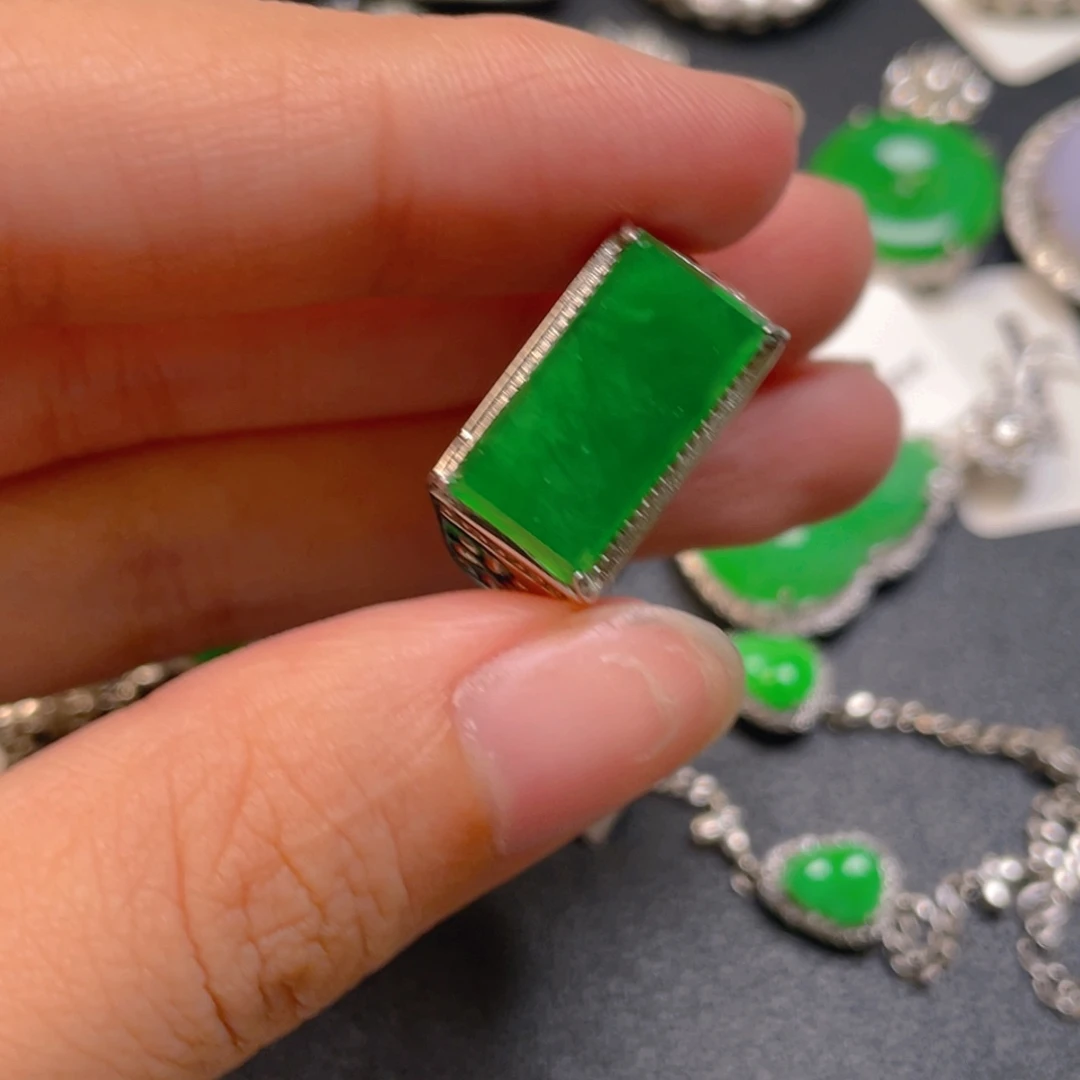 翡翠银S925镶嵌颈饰