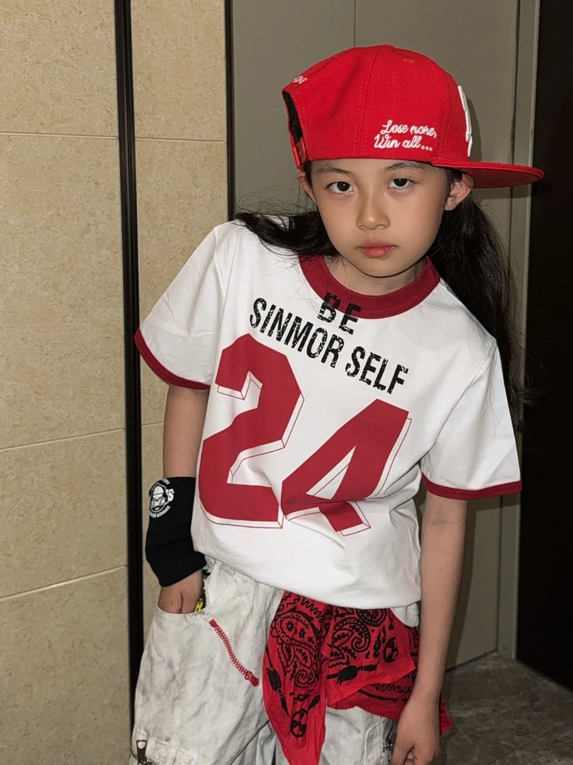 SINMOR24短袖美式复古纯棉印花正肩合身tee亲子