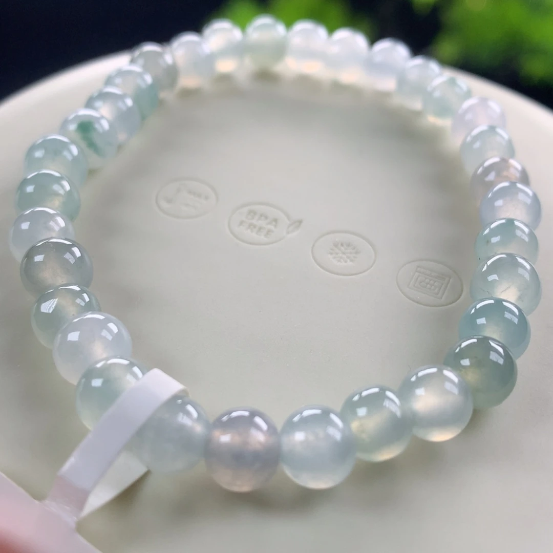 翡翠未镶嵌手链63号卡6.5