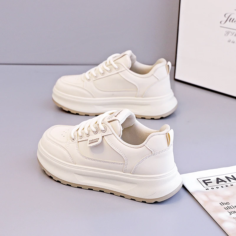 2025春季新款百搭女鞋厚底时尚运动休闲鞋子ins潮鞋韩版软底板鞋