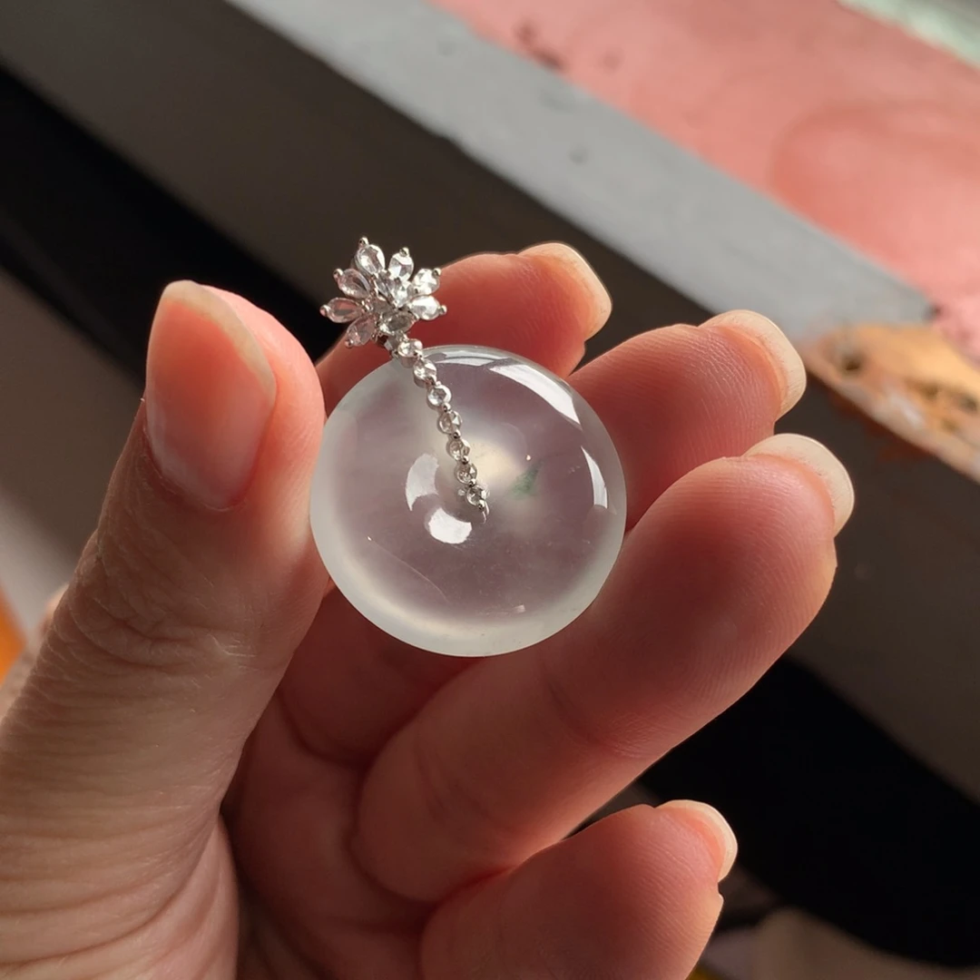 翡翠颈饰未镶嵌天然缅甸翡翠吊坠23.5-5.8