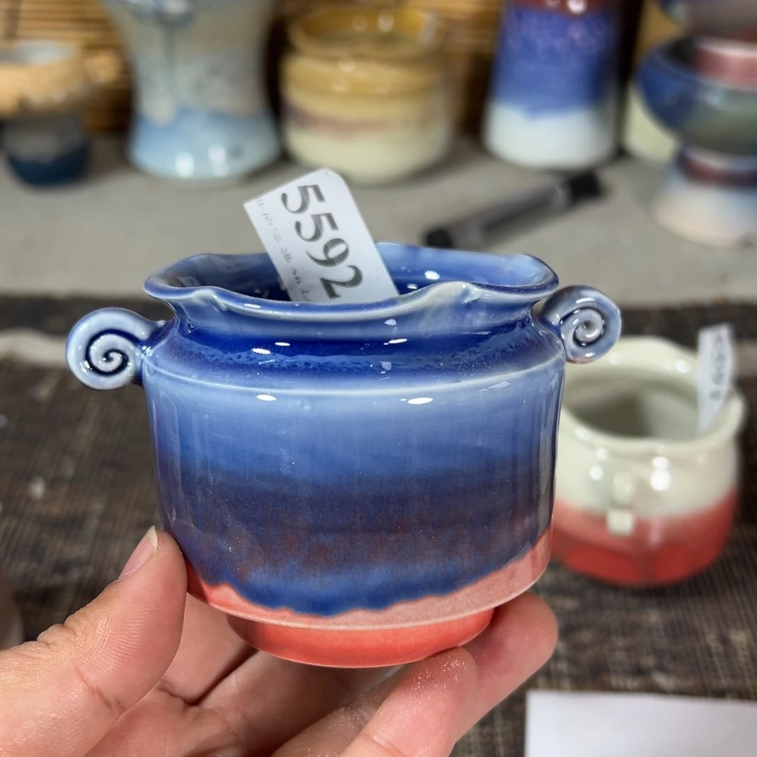 红陶景德镇手工花盆