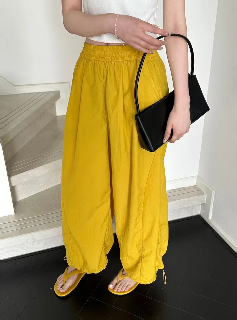 韩系百搭遮腿型垮裤