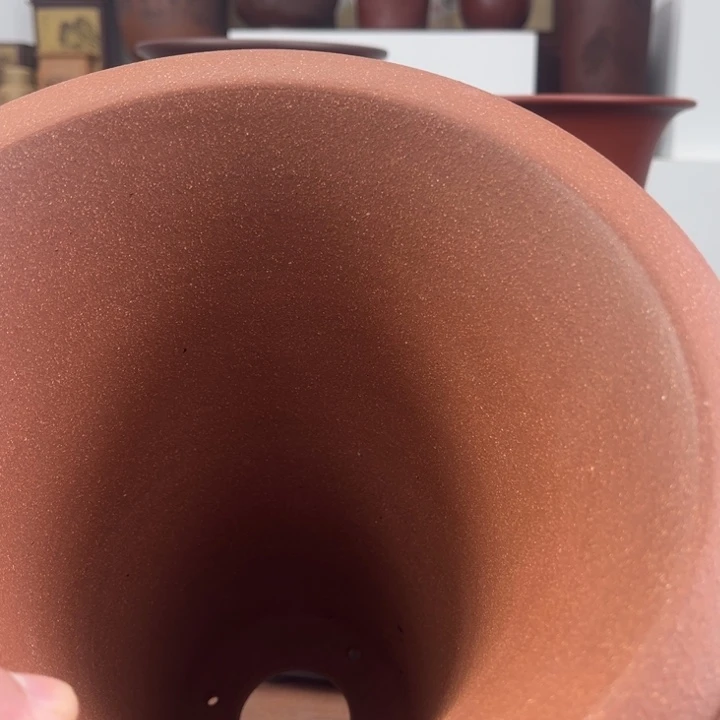 光***月紫砂花盆全手工五彩段精品盆