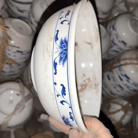 瓷片国营厂库存微瑕23.5cm