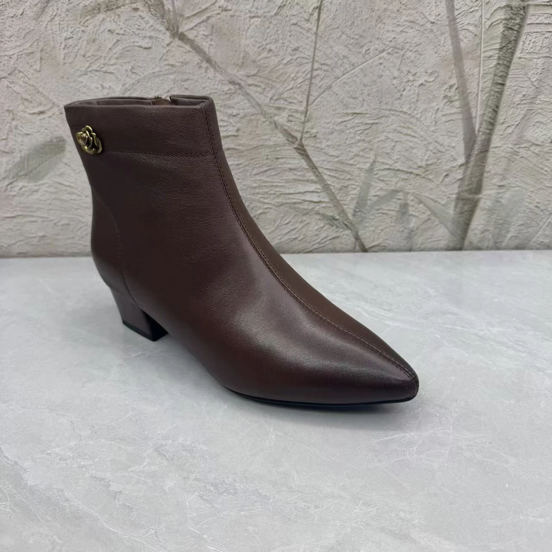 短靴女女靴子（羊皮）54-363 绒