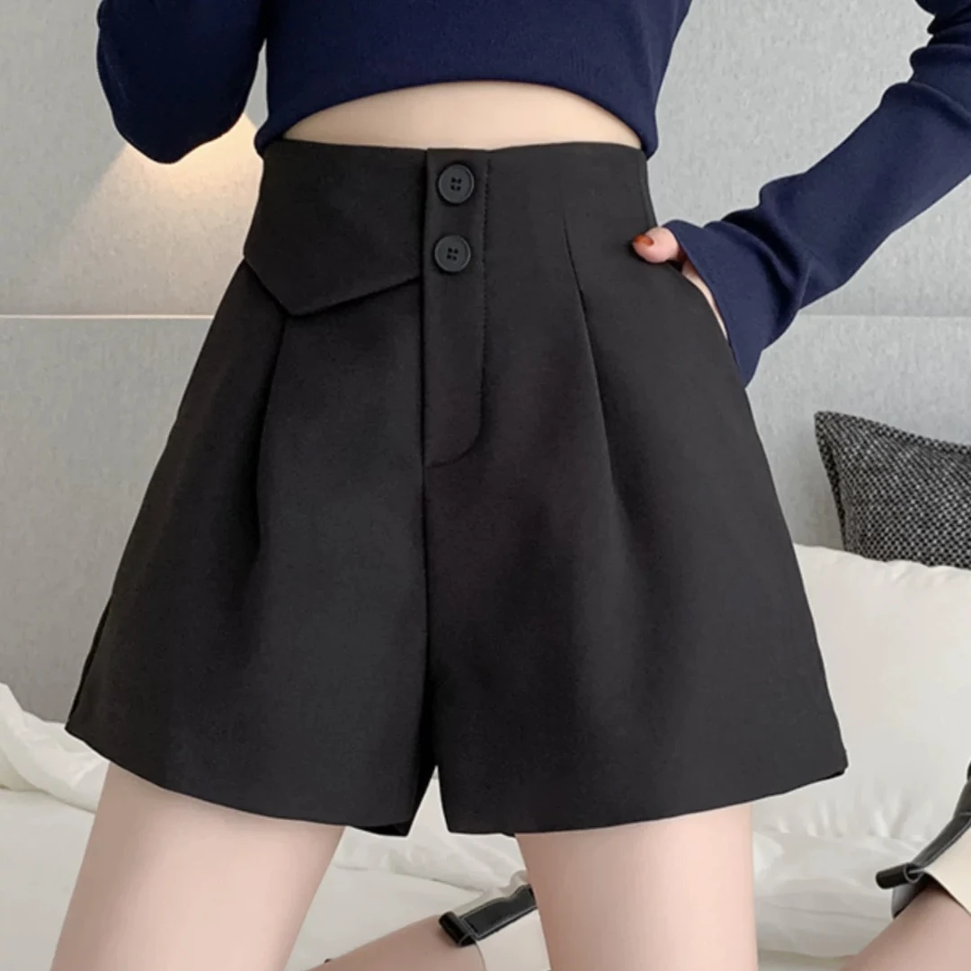 直筒7288短裤宽松外穿裤子韩版夏季高腰百搭自然风格短裤