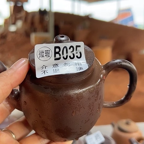 桃****戬谷龙窑柴烧茶壶035