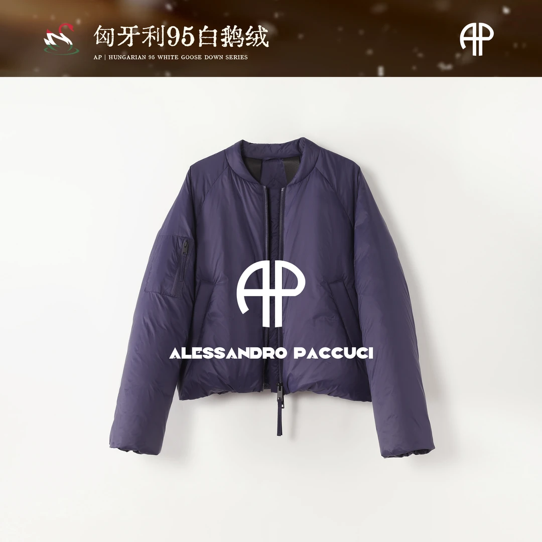 AP洛哥54009RR【冬之序幕】匈牙利进口95白鹅绒保暖短款羽绒服女装