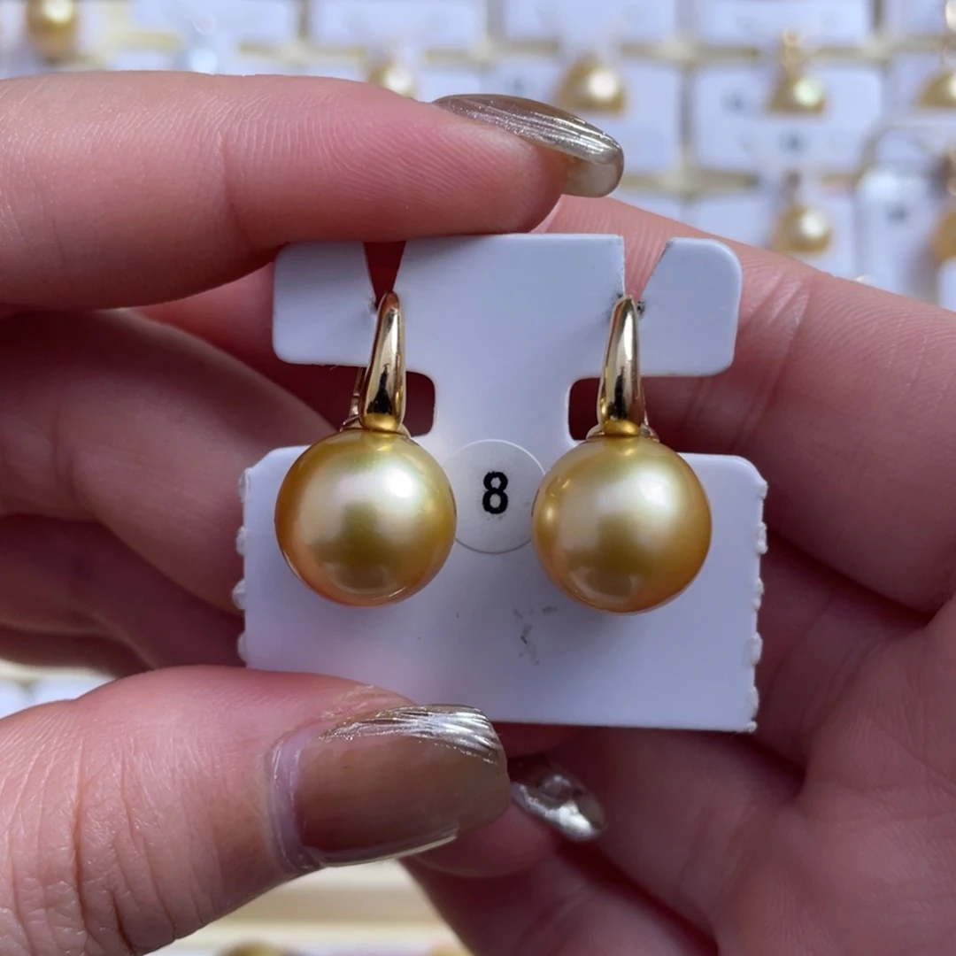 海水珍珠耳饰18K金镶嵌