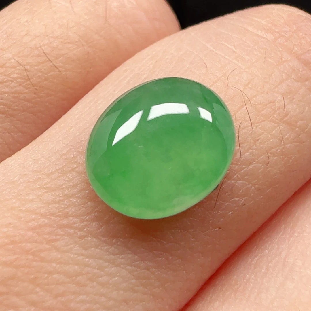 未镶嵌翡翠耳饰蛋面