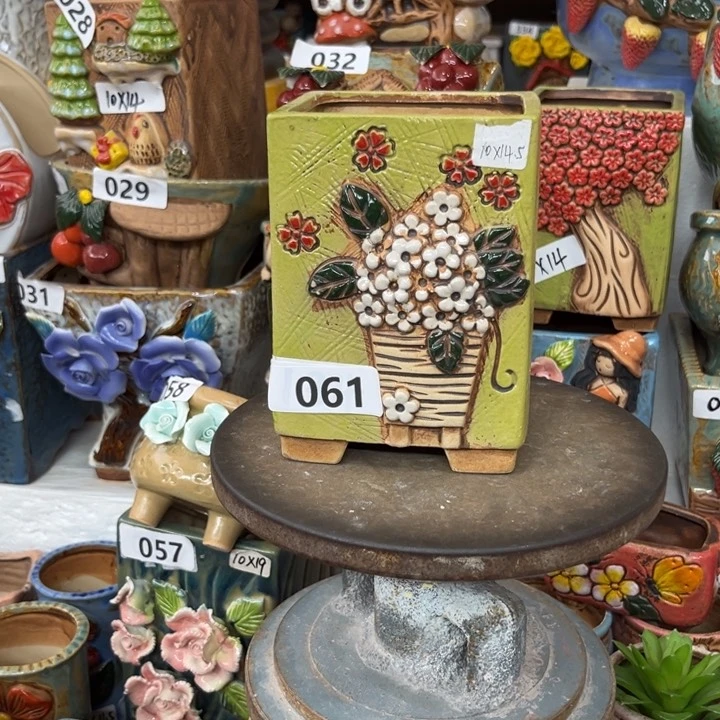 紫砂花盆粗陶材质多肉花盆