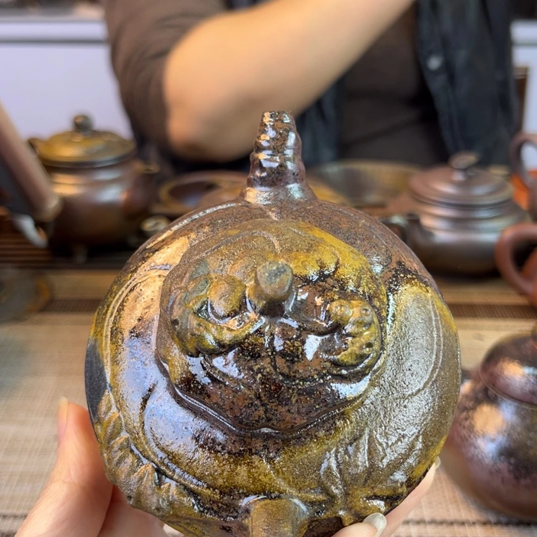 紫砂茶壶底槽清柴烧150cc