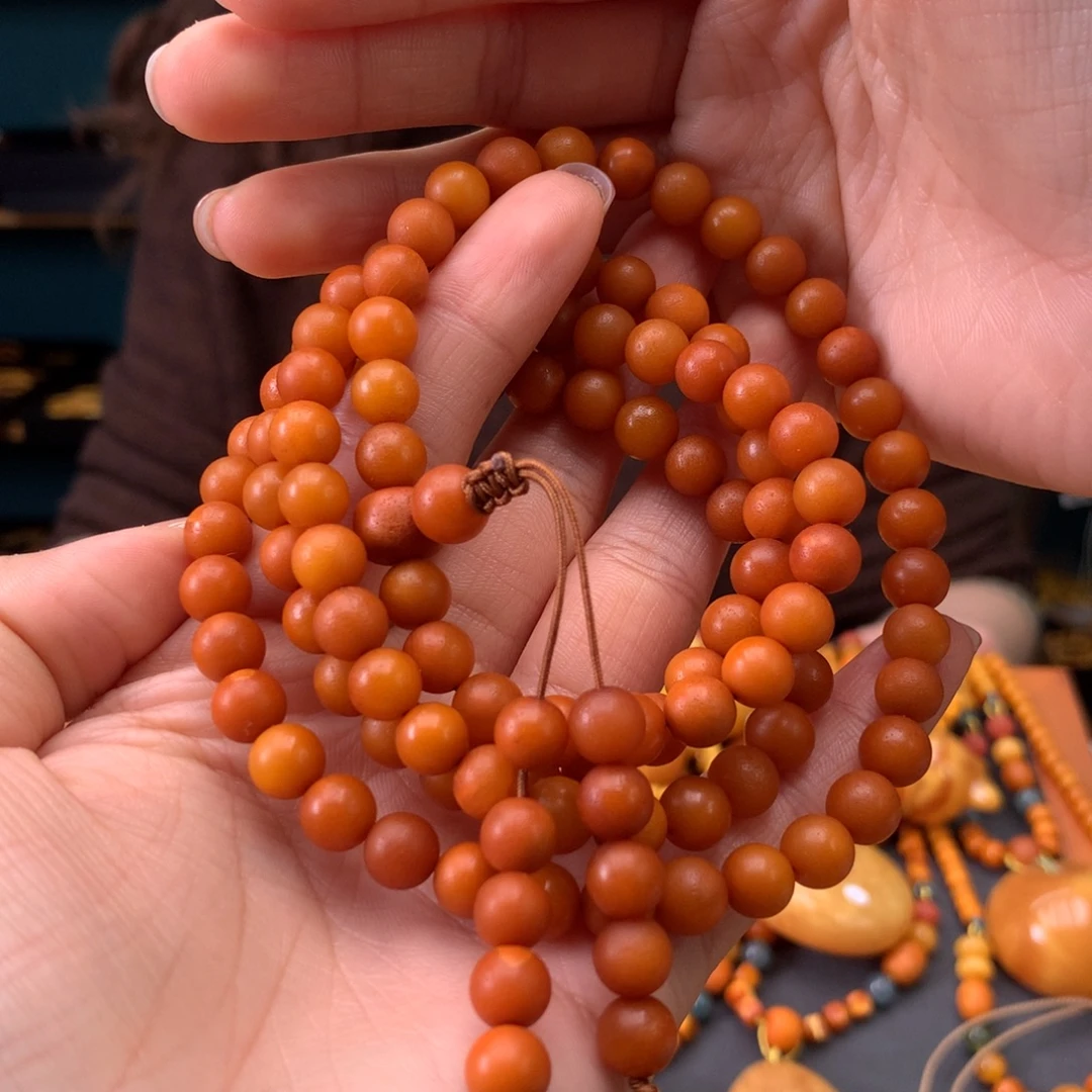 蜜蜡未镶嵌手串天然