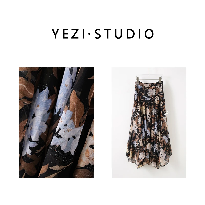 【南法百合】浪漫度假百合印花不规则伞裙25133037-3/16