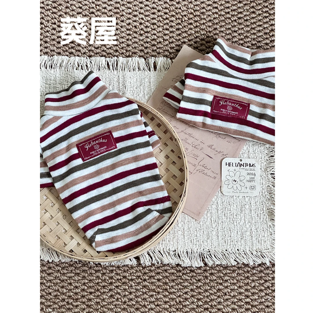 圣诞物语｜宠物高领打底衫棉T恤狗狗家居服雪纳瑞约克夏衣服