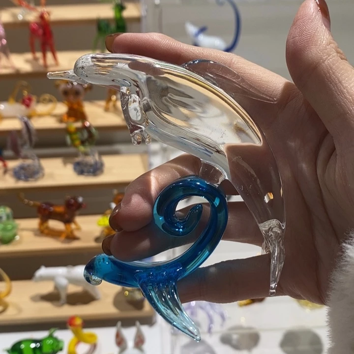 琉璃手工艺品琉璃海豚