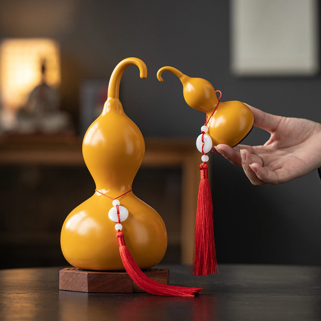 福禄大号陶瓷五行葫芦摆件五色新中式家居客厅办公室桌面装饰礼品