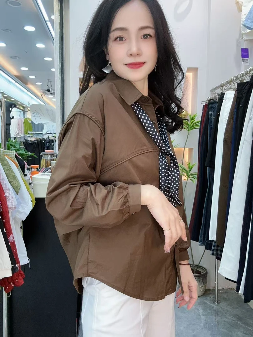 【秀家】初秋新款衬衫长袖宽松显瘦个性十足开衫808