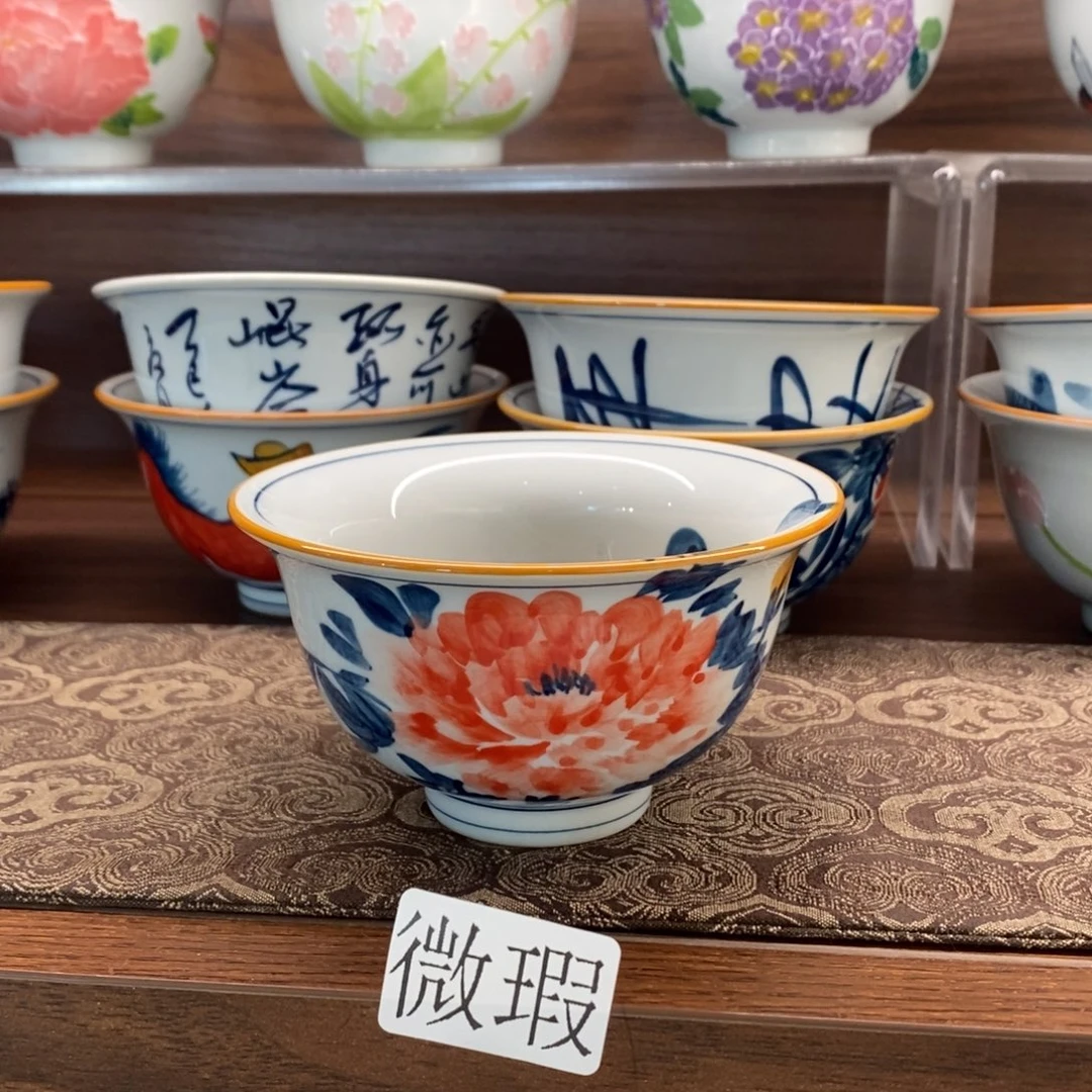 釉下彩老陶泥手工绘制