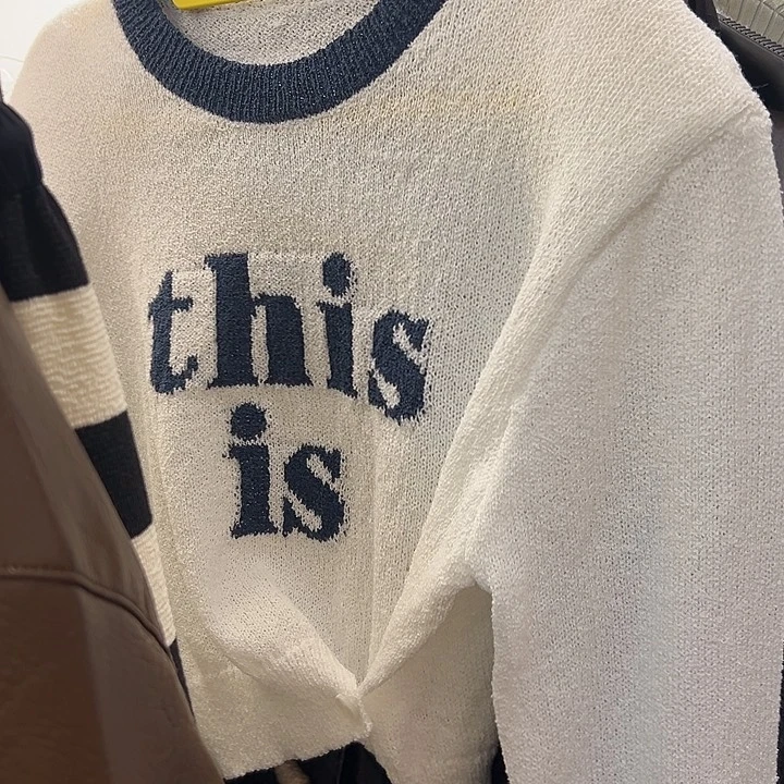 李***胆今天新款 白色针织衫