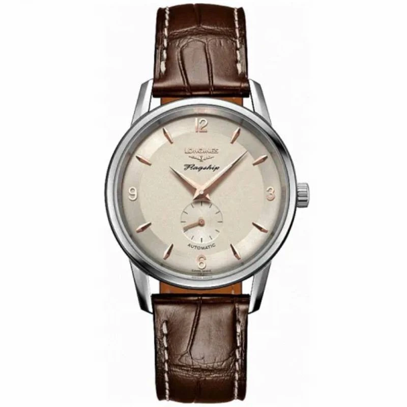 99新 Longines/浪琴 复刻817/机械/白盘条丁/表径38.5mm/男士腕表