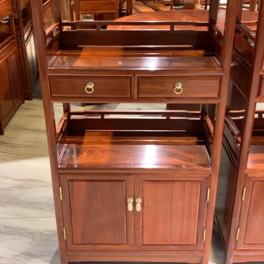 紫檀木类家具佛**骨缅花126层架