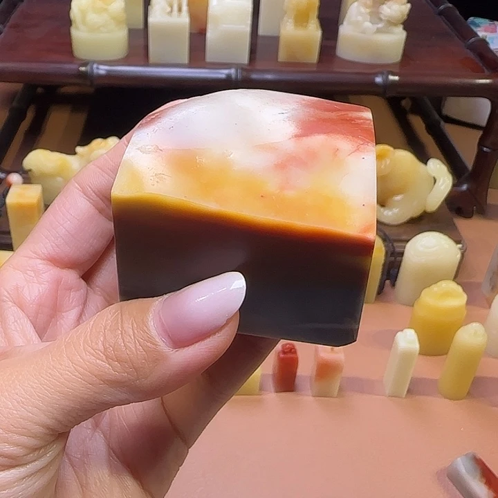 七***猫寿山石印石福建寿山石