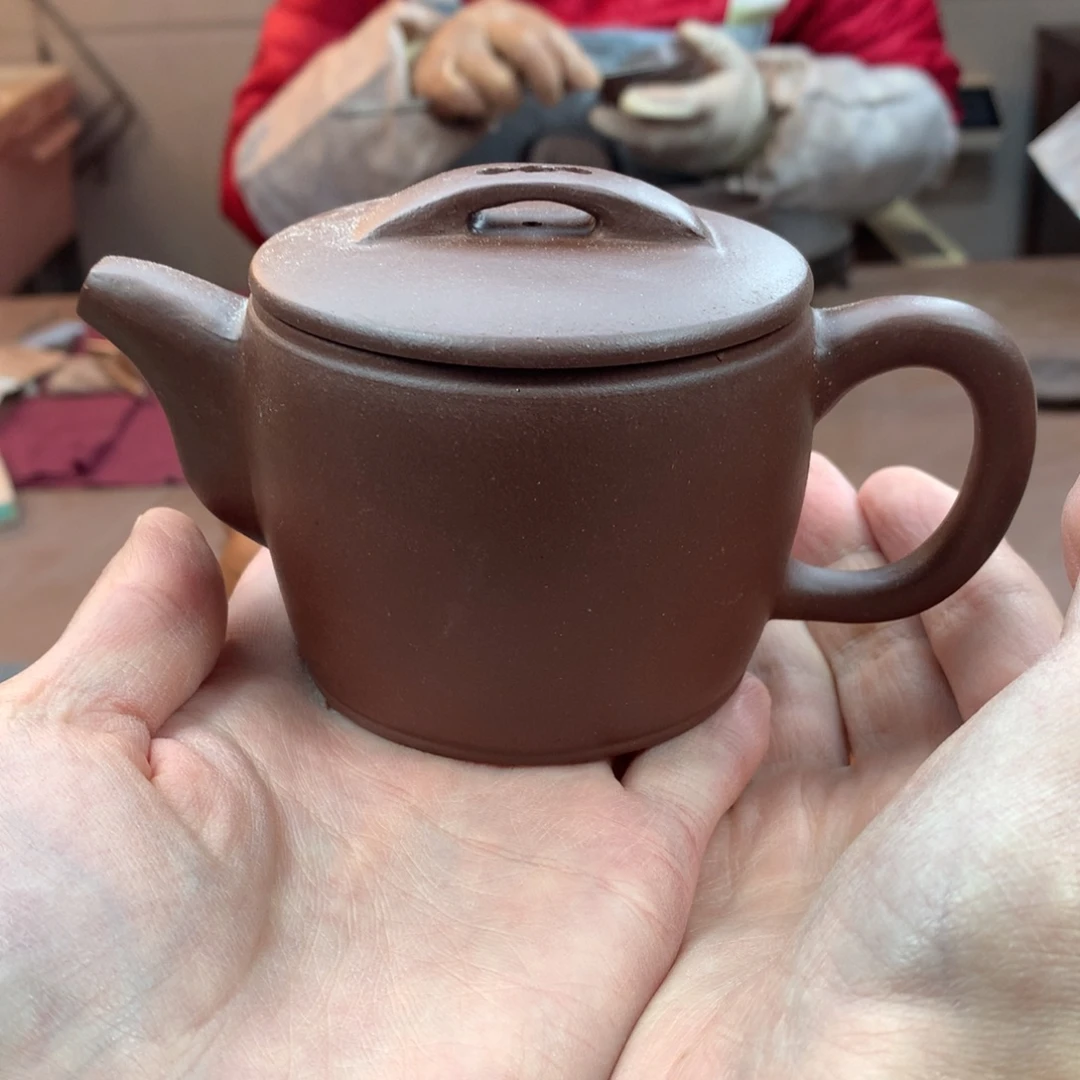 茶壶紫砂汉瓦 紫泥 190cc 周宜君