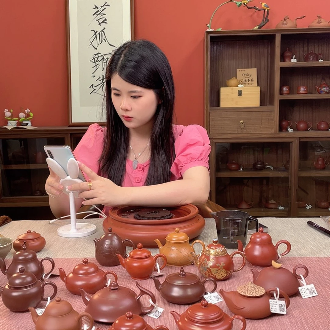 抖***字茶壶紫砂潮州全手工手拉壶