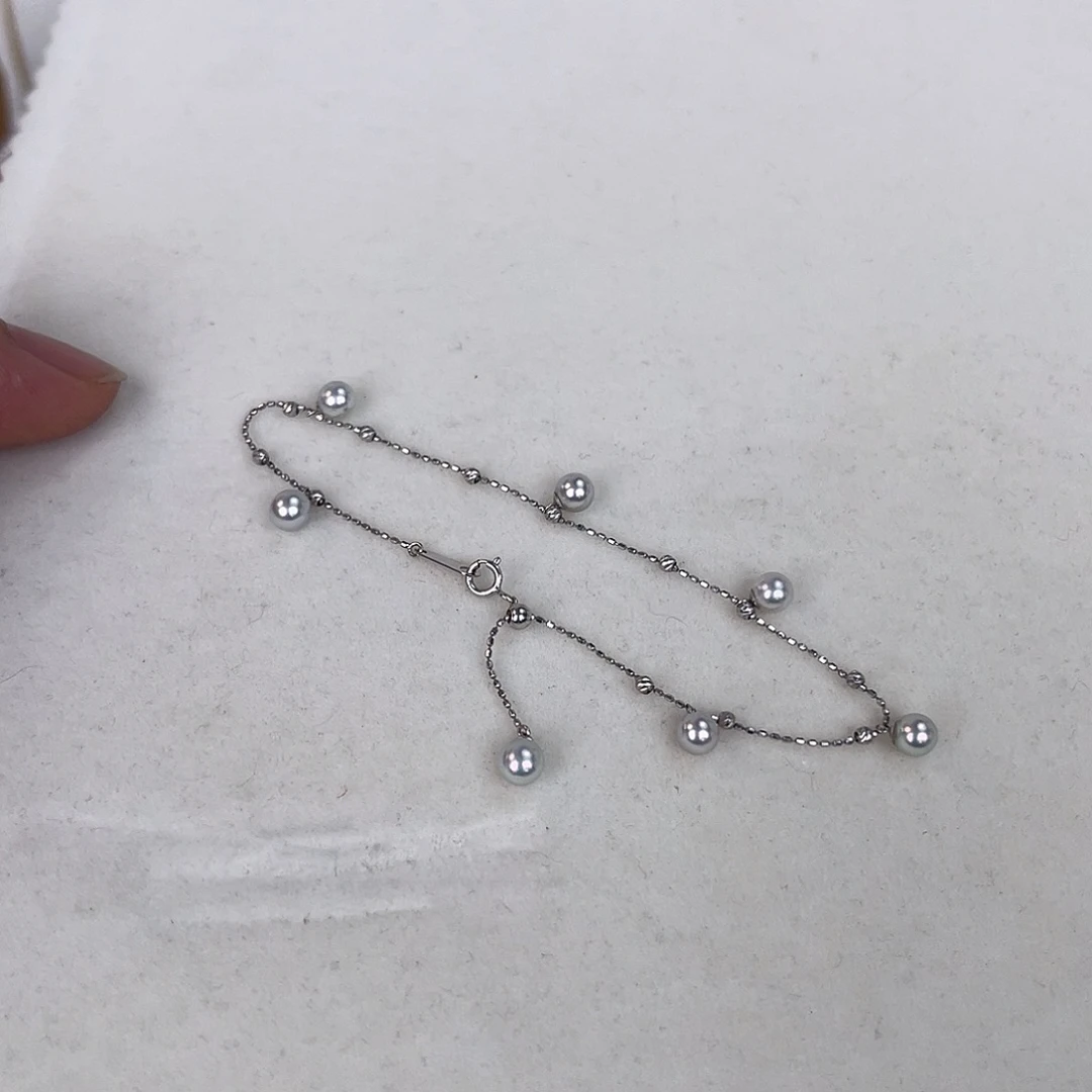海水珍珠18K金镶嵌手绳