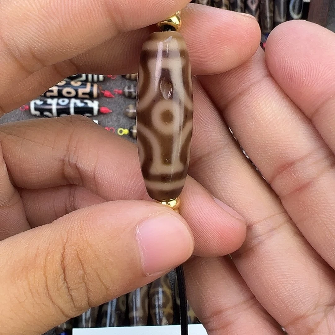 玛瑙/玉髓未镶嵌吊坠(赠链)曲贡仿纯系列六眼天珠