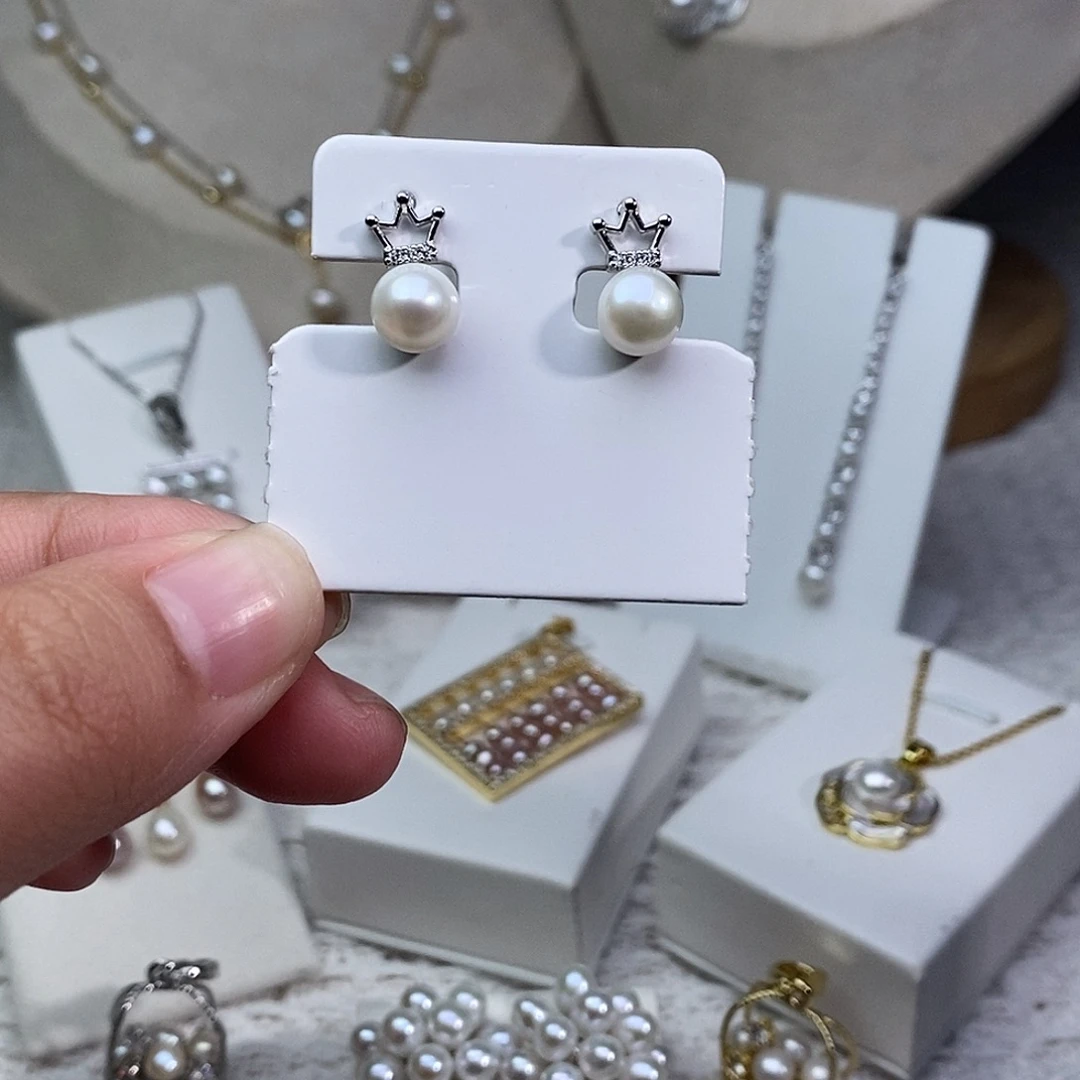 淡水珍珠耳饰银S925镶嵌