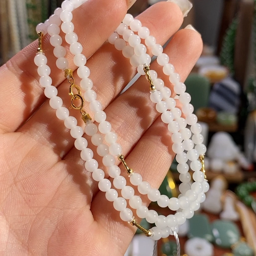 【闪购商品】项链18K金镶嵌和田玉