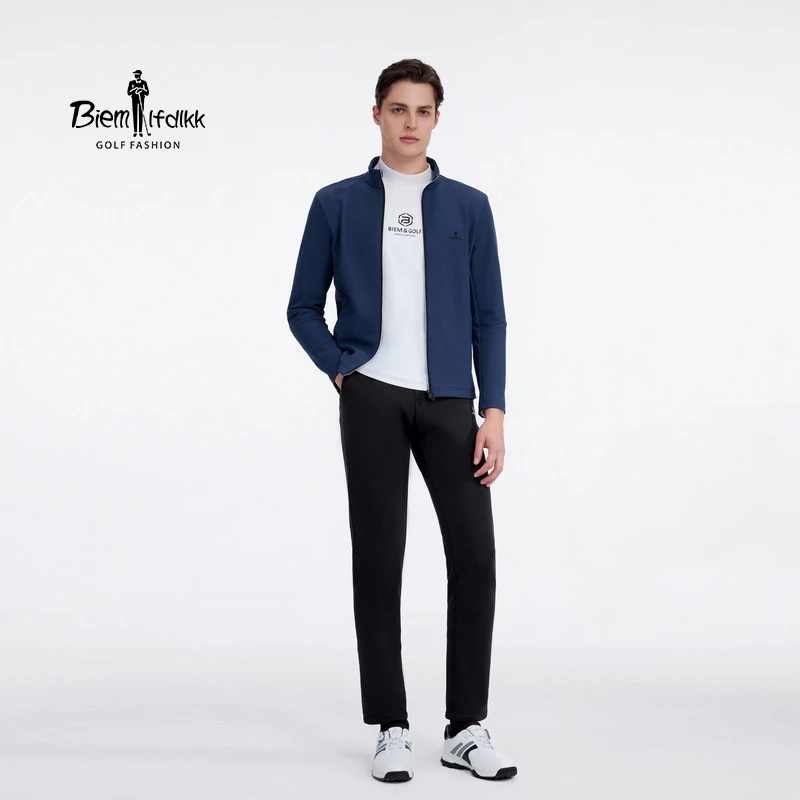 【意大利欧怡】比音勒芬高尔夫男装秋冬高级感舒适保暖针织夹克外套