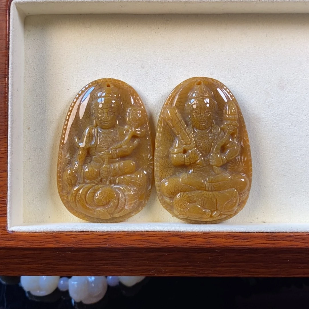 硅化珊瑚（珊瑚玉）未镶嵌颈饰一对116