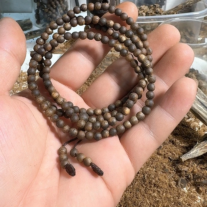 沉香碎屑沉香多圈圆珠04mm