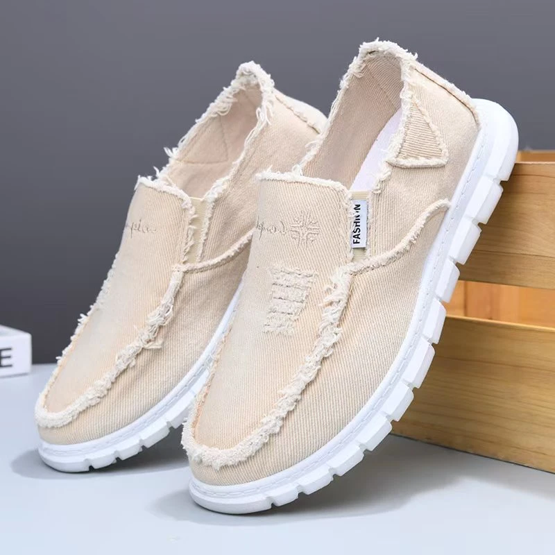 爆款上档次一脚蹬潮牌高级感年轻舒适透气耐磨工厂直销男款帆布鞋