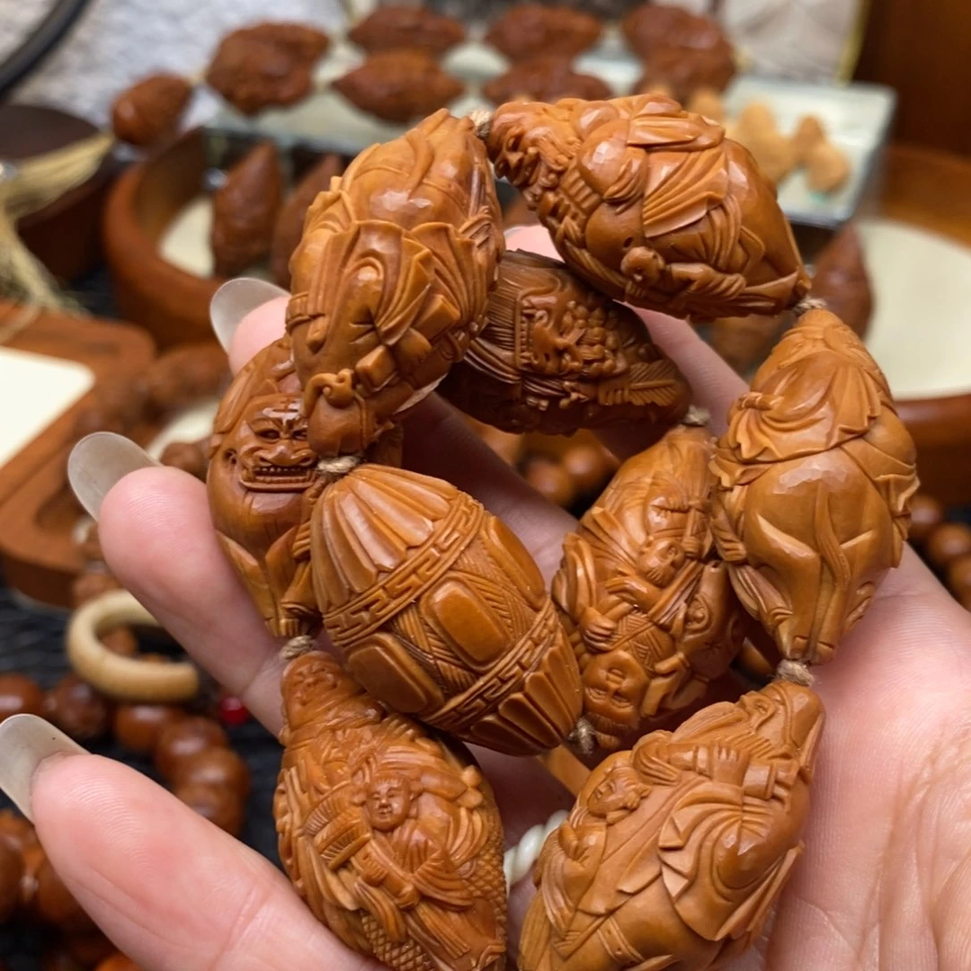 橄榄核手串/手链旧**候骑兽八仙