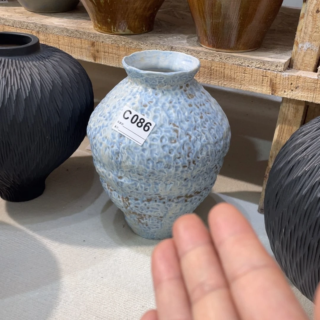 紫砂花瓶景德镇陶瓷高度