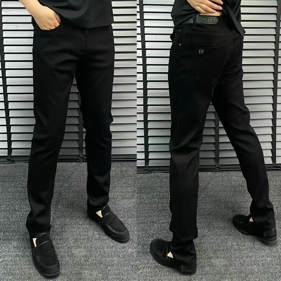 6979小直筒精致韩风男长裤秋季高弹力牛仔裤直筒时尚韩版