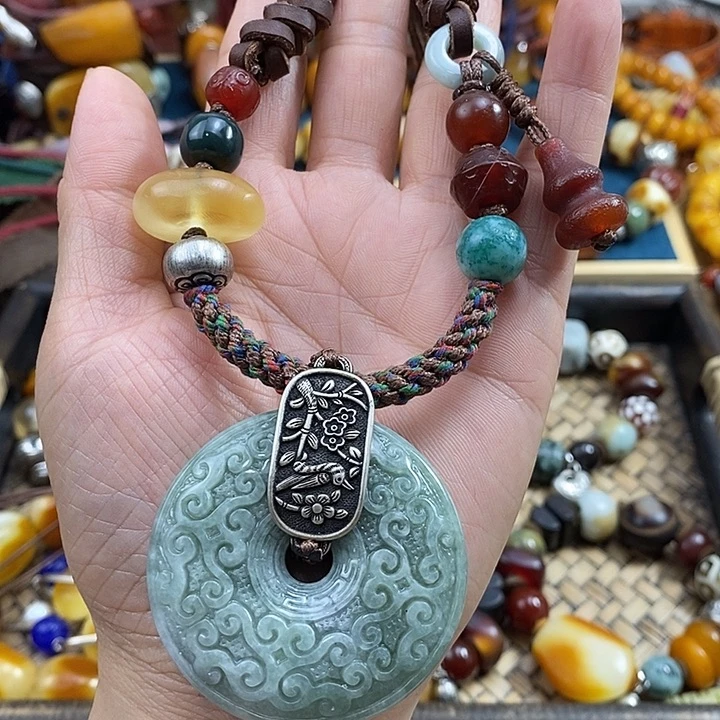 翡翠未镶嵌项链项链