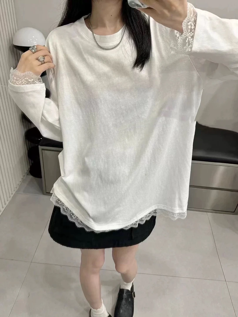 【高克重版～】今年每个小姐姐必入的花边打底T恤～